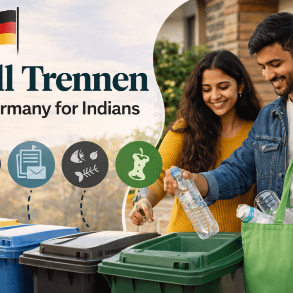 expats sorting trash in germany