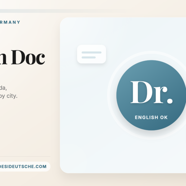 How to Find an English-Speaking Doctor in Germany (City-by-City)