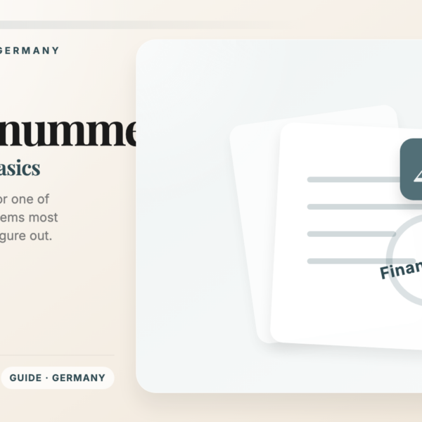 Month 3 in Germany: Your Steuernummer and What It's Actually For featured image
