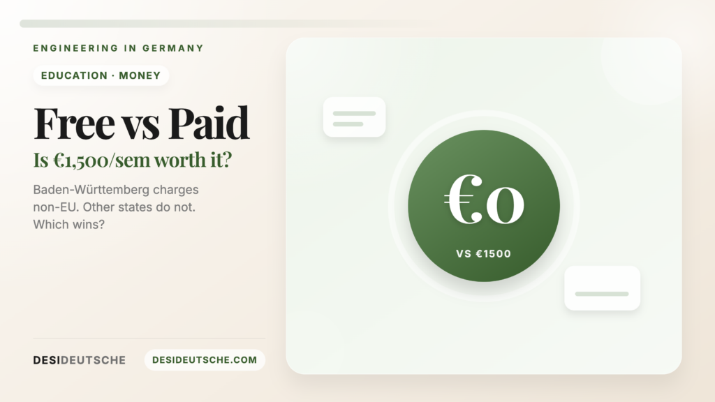 Free vs Paid German Universities: Is Baden-Württemberg's €1,500/sem Worth It?