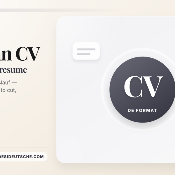 How to Write a German CV as an Indian (With Template)