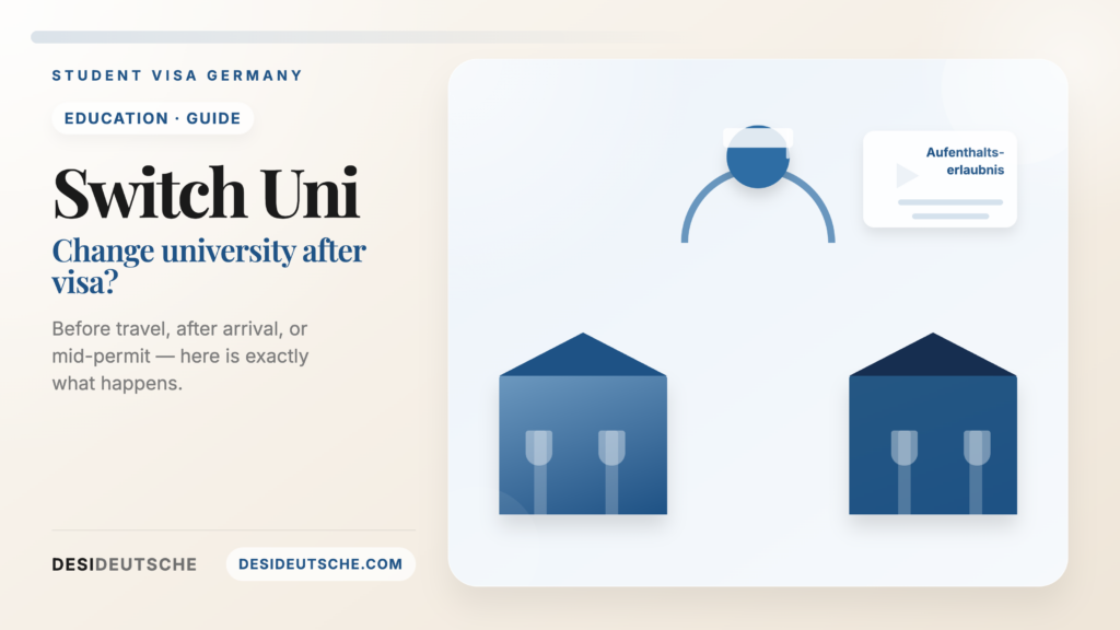 Switching universities after getting a German student visa guide