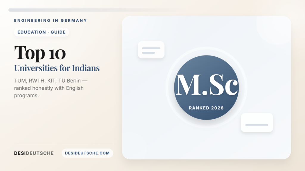 Top 10 German Universities for a Master's in Engineering (2026 Ranking for Indians)